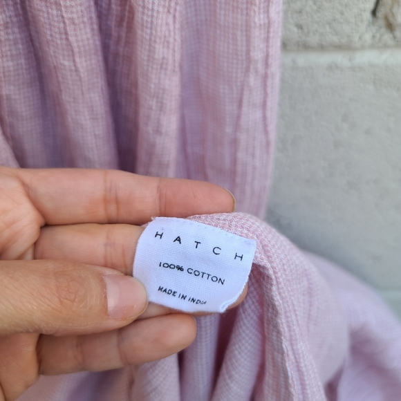 Hatch | Maternity The Sarah Dress in Pink Iris Gingham Size 1 = Small / Medium - Picture 8 of 14